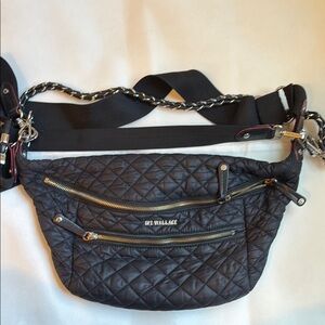 MZ Wallace Quilted Black Crossbody Bag